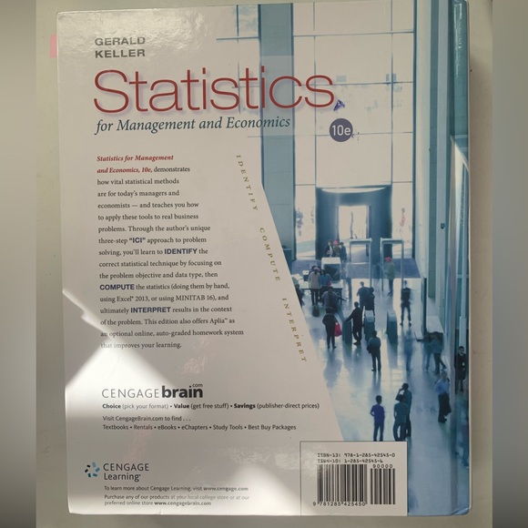 Statistics for Management and Economics book - Picture 2 of 2